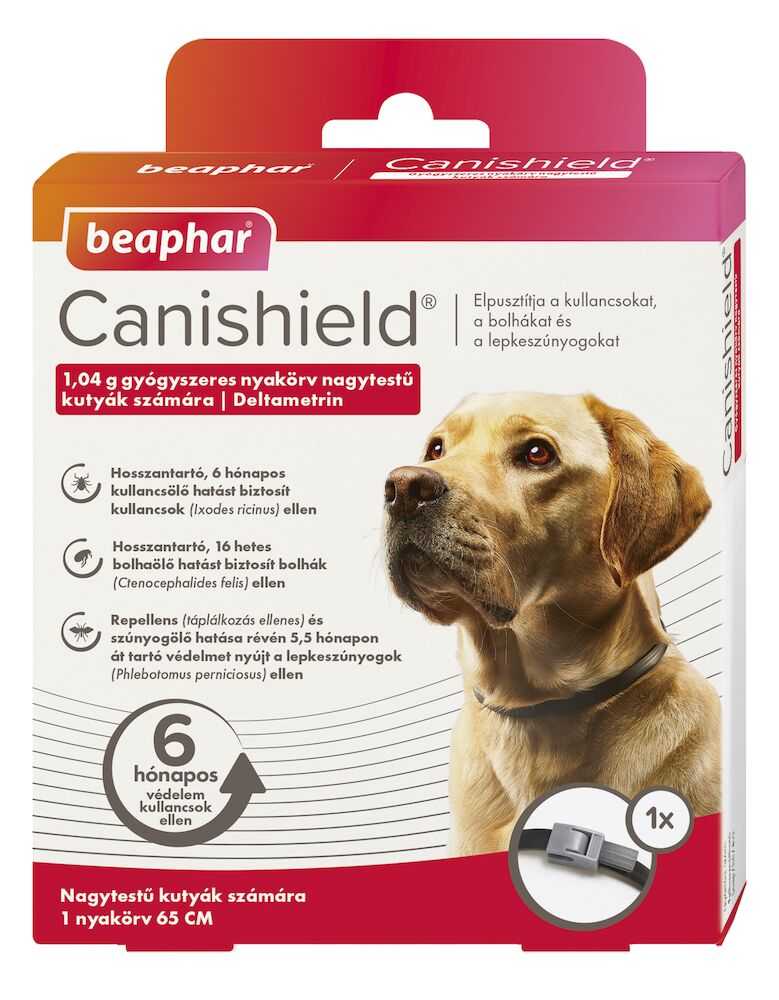 CaniShield kullancs- és bolhanyakörv kutyáknak L 65 cm