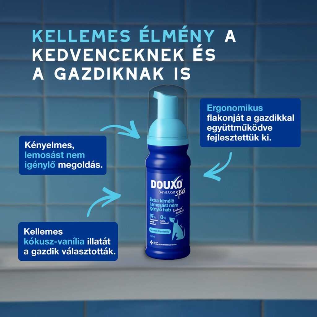 DOUXO SPA Lemosást nem igénylő kutya tisztító hab 150 ml
