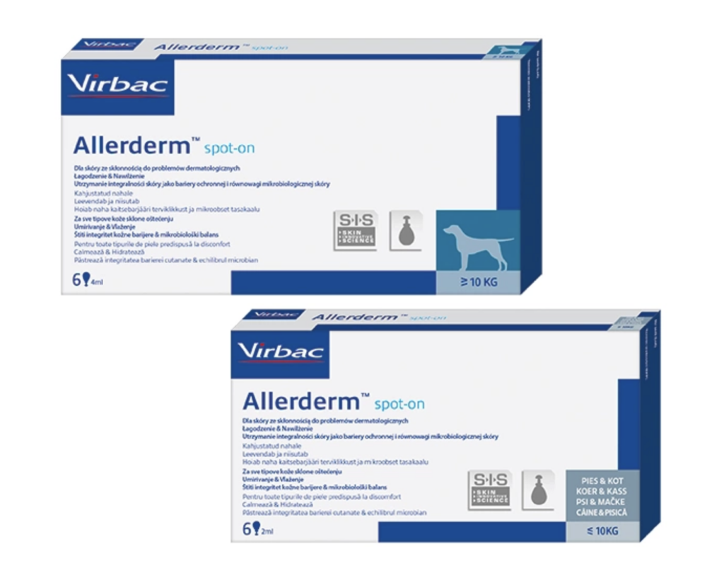 Virbac Allerderm Spot On kistestű kutyának és macskának 6x2 ml