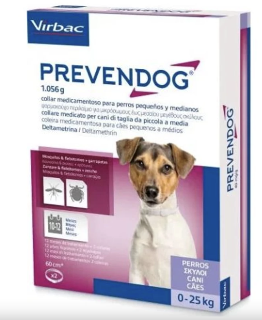 Virbac Prevendog gyógyszeres nyakörv kis- és közepes testű kutyáknak (2x)