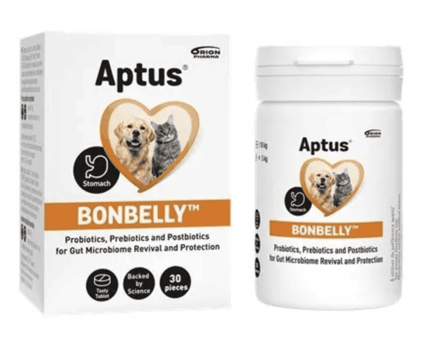 Aptus Bonbelly emésztést támogató tabletta kutyáknak és macskáknak 30x