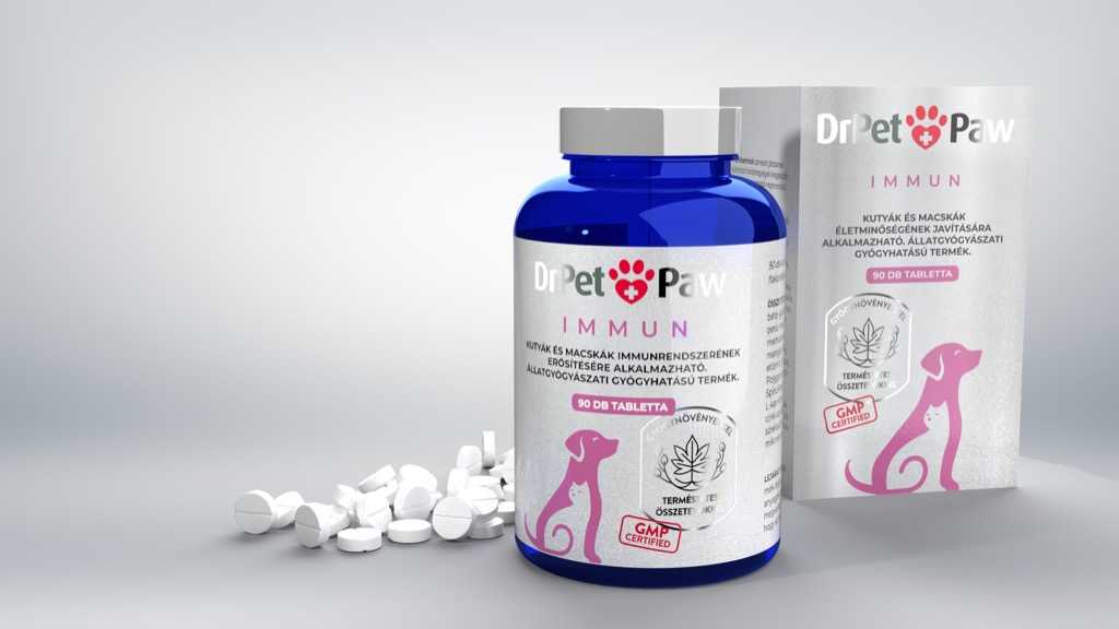 DrPetPaw Immun–Immunerősítő kutyáknak-macskáknak 90 tabletta