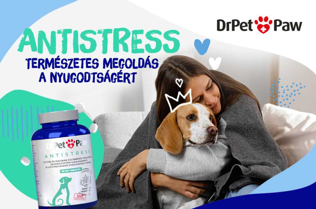 DrPetPaw Antistress macska és kutya nyugtató tabletta 90 tabletta