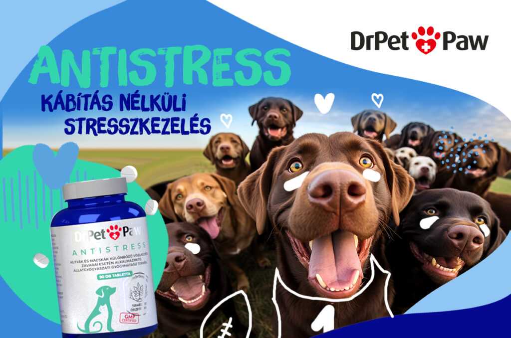 DrPetPaw Antistress macska és kutya nyugtató tabletta 90 tabletta