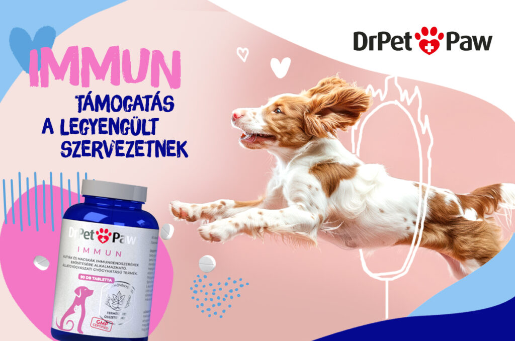 DrPetPaw Immun–Immunerősítő kutyáknak-macskáknak 90 tabletta