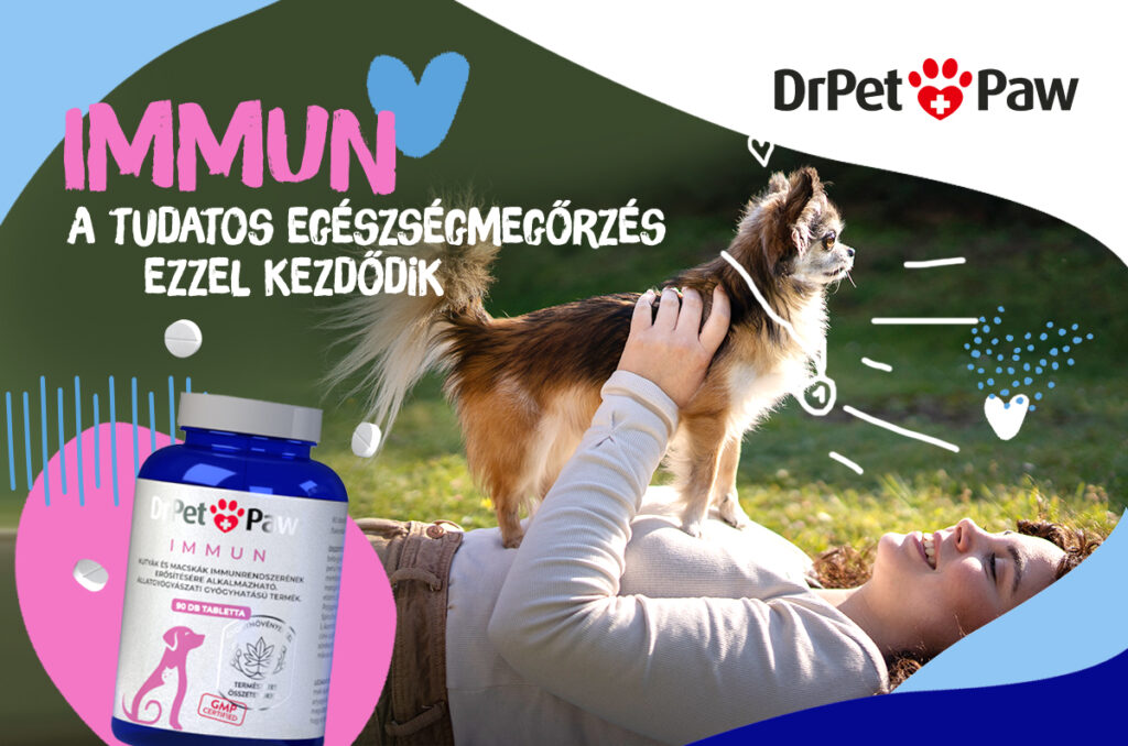 DrPetPaw Immun–Immunerősítő kutyáknak-macskáknak 90 tabletta